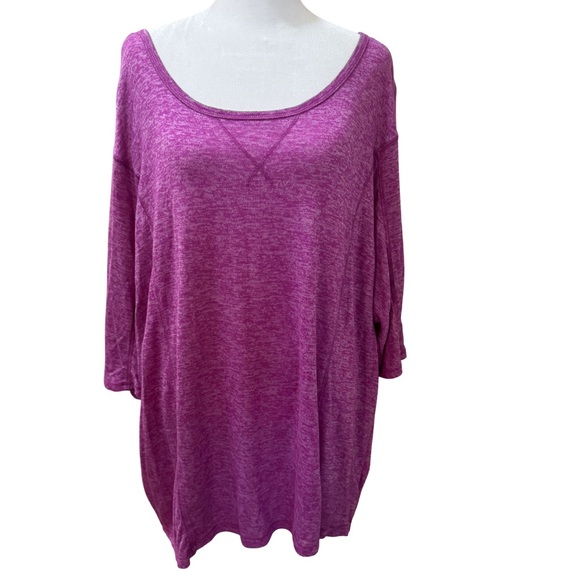 DANSKIN NOW WOMEN'S SIZE 2X PINK LIGHT SWEATER THREE QUARTER SLEEVE - Picture 1 of 11